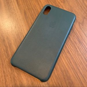 Dark Green Leather IPhone XS Max case